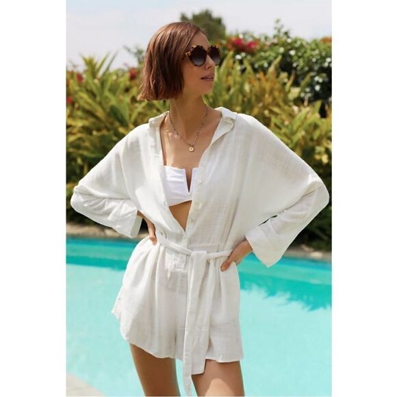 NWT L*Space Coronado Romper L in White - Picture 1 of 14